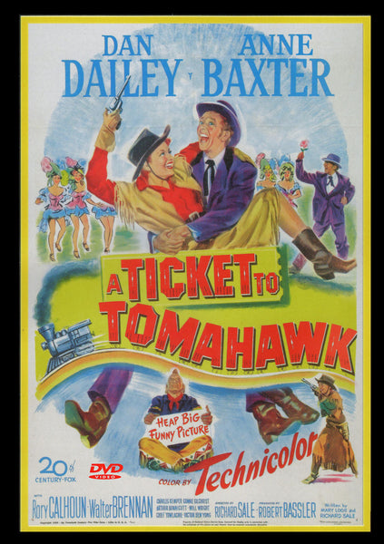 A Ticket to Tomahawk 1950 DVD Dan Dailey Anne Baxter Rory Calhoun Marilyn Monroe Plays in US