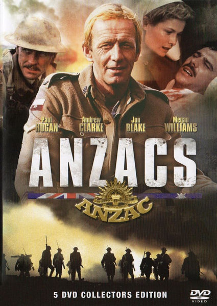 ANZACS Australian mini-series Andrew Clarke Jon Blake Paul Hogan 1985 DVD  Region 1 Complete uncut 