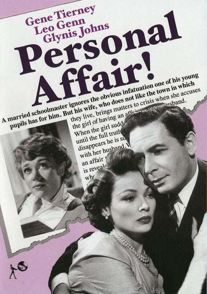 Personal Affair 1953 DVD Gene Tierney Leo Genn Glynis Johns Newly remastered Walter Fitzgerald