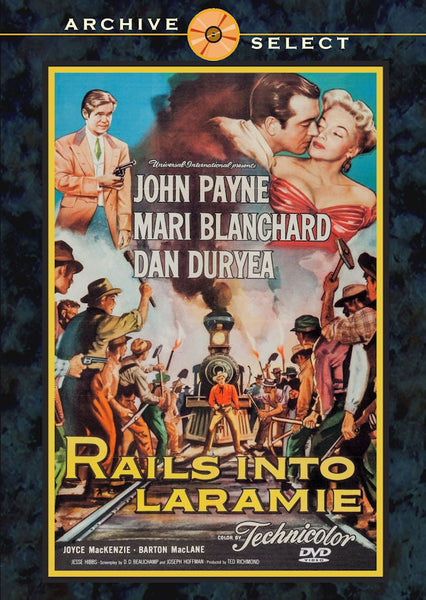 Rails into Laramie 1954 John Payne Mari Blanchard Dan Duryea Plays US restored print Lee Van Cleef