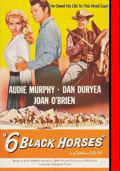 Six Black Horses 1962 DVD Audie Murphy Dan Duryea "Audie Murphy" Joan O'Brien Boot Hill Gunslinger